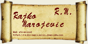 Rajko Marojević vizit kartica